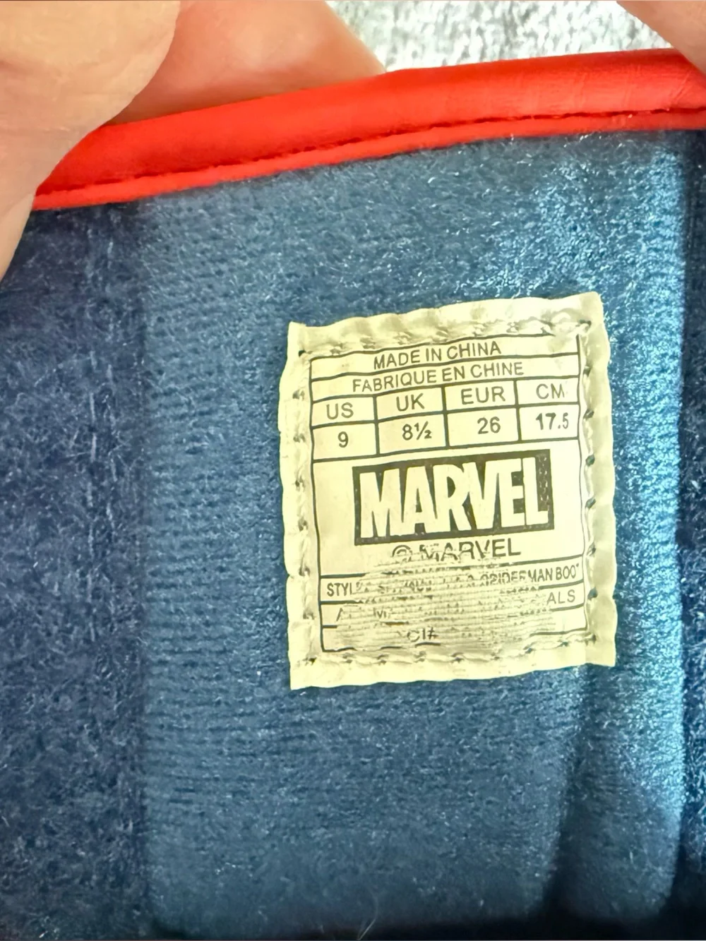 Marvel Kids Blue & Red Spider-Man Snow Boots toddler 9